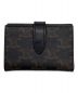 CELINE (セリーヌ) FINE STRAP WALLET ブラック×ブラウン：44800円