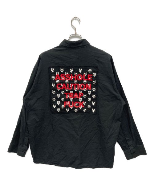 OY（オーワイ）OY (オーワイ) バックプリントシャツ ブラック サイズ:不明の古着・服飾アイテム