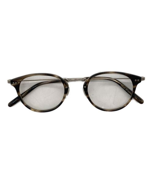 OLIVER PEOPLES（オリバーピープルズ）OLIVER PEOPLES (オリバーピープルズ) コンビネーション伊達眼鏡 ベージュ サイズ:47□22 145の古着・服飾アイテム