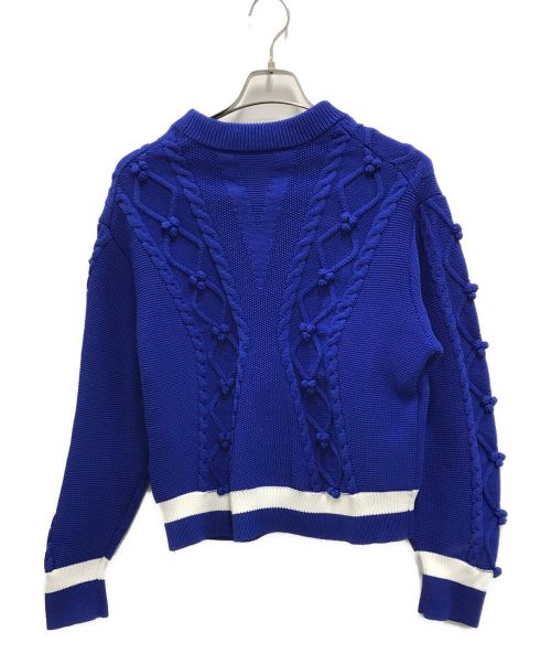 ADORE（アドーア）ADORE (アドーア) ポップコーンニットプルオーバー ブルー サイズ:38の古着・服飾アイテム
