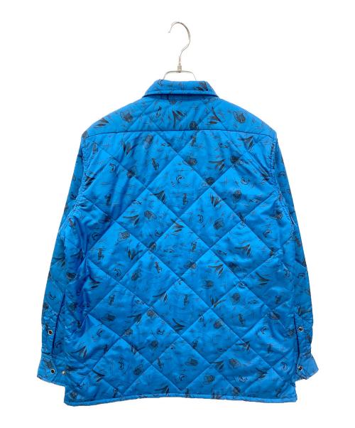 BEAMS PLUS（ビームスプラス）BEAMS PLUS (ビームスプラス) ナイロン キルト シャツ ジャケット ブルー サイズ:Sの古着・服飾アイテム