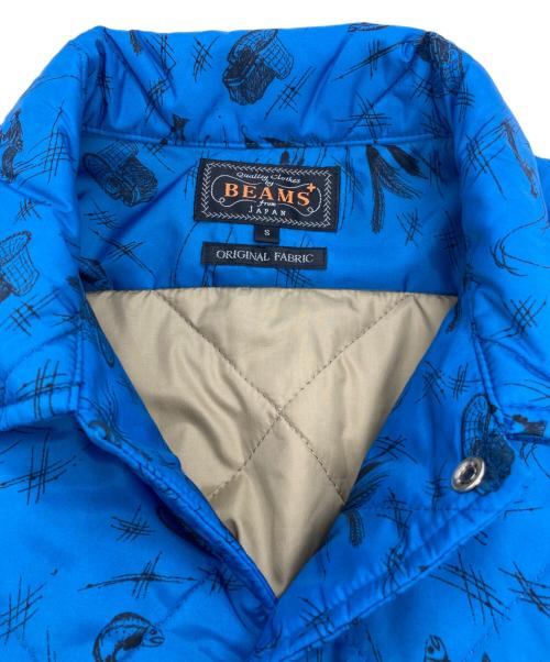 BEAMS PLUS（ビームスプラス）BEAMS PLUS (ビームスプラス) ナイロン キルト シャツ ジャケット ブルー サイズ:Sの古着・服飾アイテム