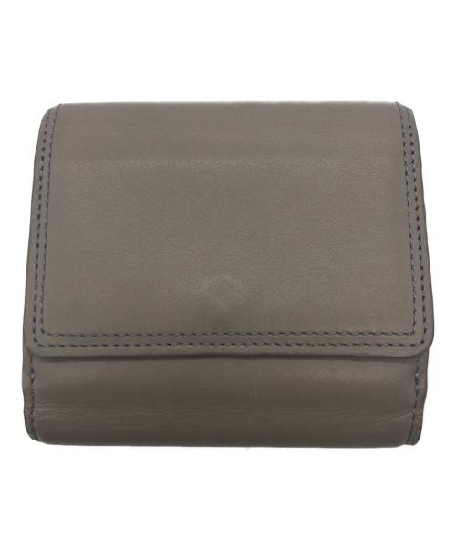 J&M DAVIDSON（ジェイ＆エム デヴィッドソン）J&M DAVIDSON (ジェイ＆エム デヴィッドソン) 3つ折り財布 ベージュ×レッドの古着・服飾アイテム