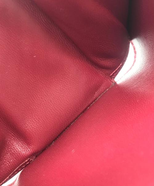 J&M DAVIDSON（ジェイ＆エム デヴィッドソン）J&M DAVIDSON (ジェイ＆エム デヴィッドソン) 3つ折り財布 ベージュ×レッドの古着・服飾アイテム