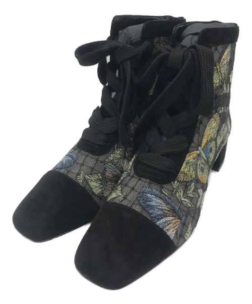 Christian Dior（クリスチャン ディオール）Christian Dior (クリスチャン ディオール) Naughtily-D ショートブーツ ブラック サイズ:36 1/2（約24.5cm）の古着・服飾アイテム