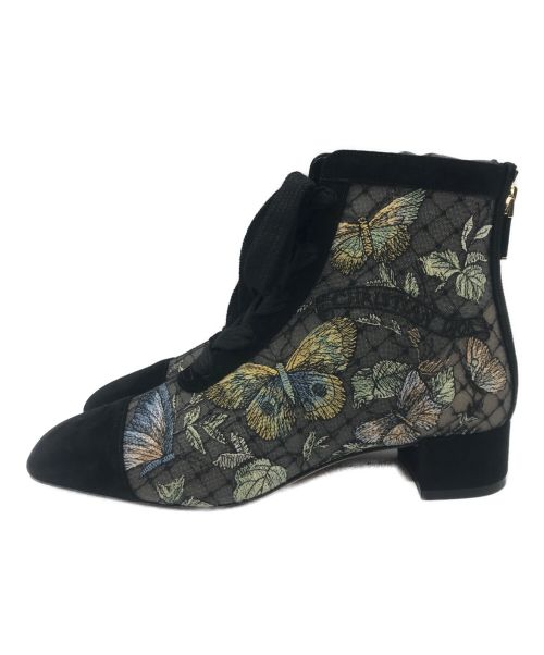 Christian Dior（クリスチャン ディオール）Christian Dior (クリスチャン ディオール) Naughtily-D ショートブーツ ブラック サイズ:36 1/2（約24.5cm）の古着・服飾アイテム
