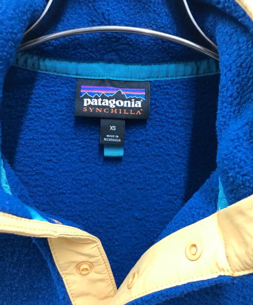 Patagonia（パタゴニア）Patagonia (パタゴニア) patagonia Synchilla Snap-T Pullover ブルー×ブラウン サイズ:XSの古着・服飾アイテム