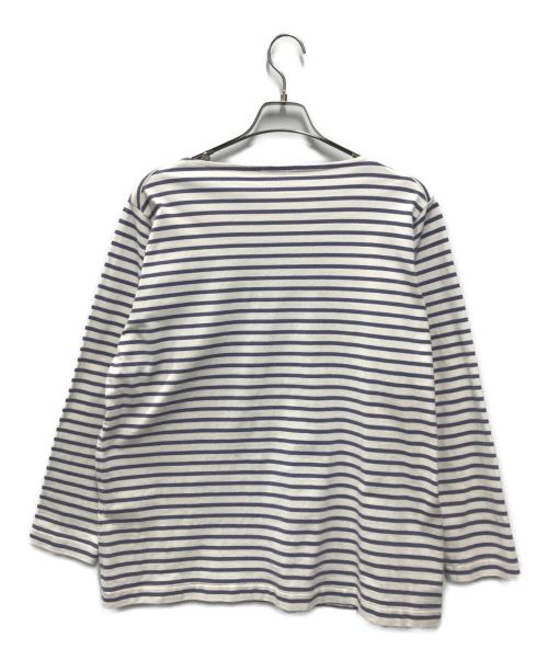 COMOLI（コモリ）COMOLI (コモリ) ボーダー ボートネック パープル サイズ:記載なしの古着・服飾アイテム