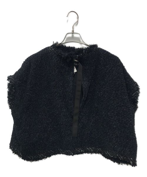 sacai（サカイ）sacai (サカイ) ツイード プルオーバー トップス ブラック サイズ:2の古着・服飾アイテム