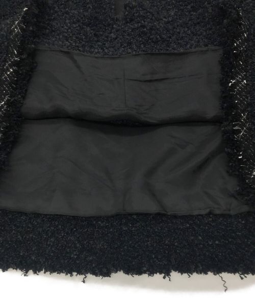 sacai（サカイ）sacai (サカイ) ツイード プルオーバー トップス ブラック サイズ:2の古着・服飾アイテム