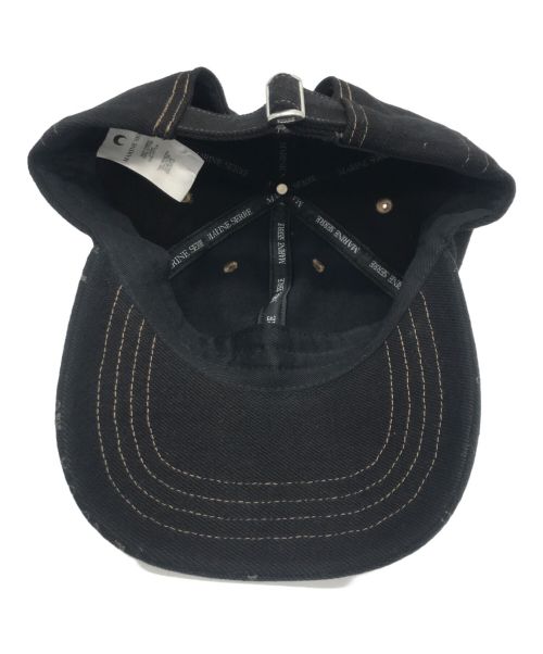 MARINE SERRE（マリーンセル）MARINE SERRE (マリーンセル) Regenerated Crescent Moon プリントデニムキャップ ブラック サイズ:-の古着・服飾アイテム