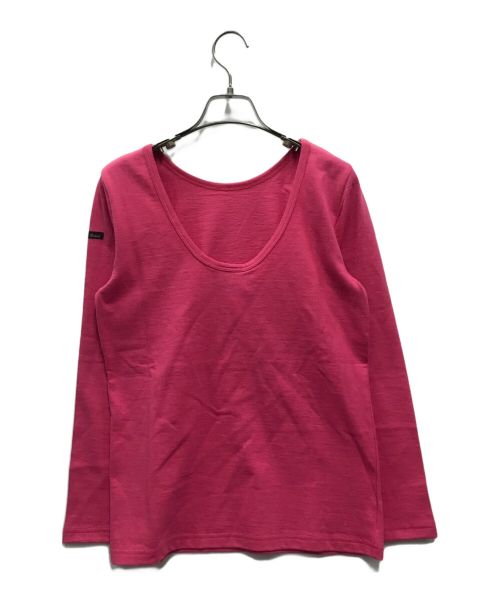 Le minor（ルミノア）Le minor (ルミノア) Demi-Luxe BEAMS (デミルクス ビームス) 別注 マドモアゼル バックUネック カットソー ピンクの古着・服飾アイテム