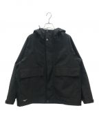 MIZUNO×MARGARET HOWELLミズノ×マーガレットハウエル）の古着「GORE-TEX WATER PROOFED POLYESTER POPLIN」｜ブラック