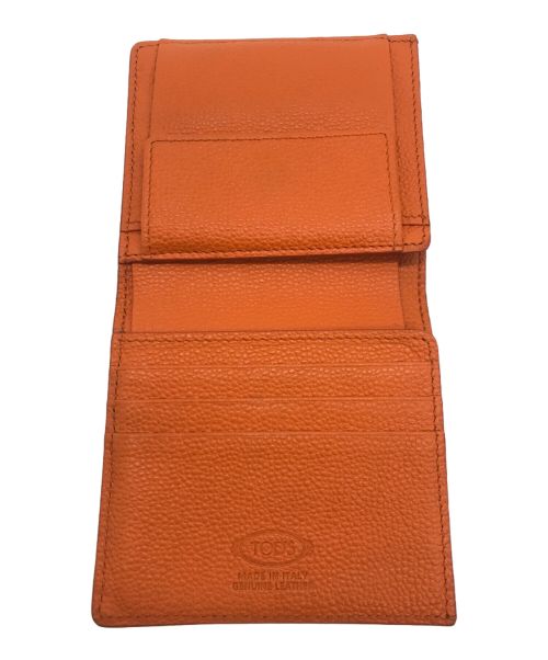 TOD'S（トッズ）TOD'S (トッズ) レザー2つ折り財布 オレンジ サイズ:ーの古着・服飾アイテム