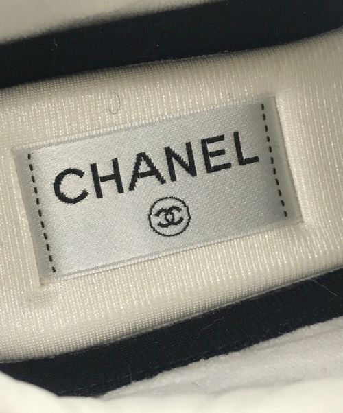 CHANEL（シャネル）CHANEL (シャネル) ツイード ココマーク スニーカー ホワイト×ブルー サイズ:24cm（38）の古着・服飾アイテム