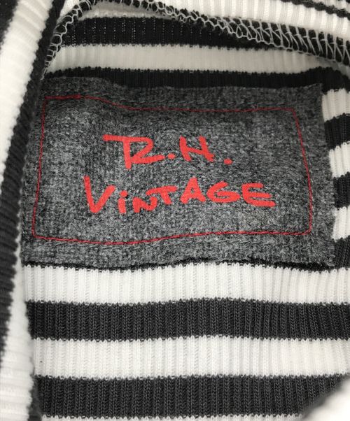 R.H.Vintage（ロンハーマン・ヴィンテージ）R.H.Vintage (ロンハーマン・ヴィンテージ) Striped Rib Sleeveless Top ホワイト×ブラック サイズ:XSの古着・服飾アイテム