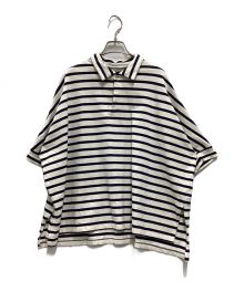 journal standard luxe（ジャーナルスタンダード ラックス）の古着「デラヴェジャージー ポロプルオーバー」｜ホワイト×ネイビー