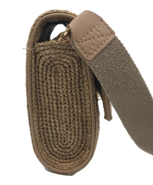 a point etc（アー ポワン ウテセ）a point etc (アー ポワン ウテセ) ラフィアショルダーバッグ ベージュの古着・服飾アイテム