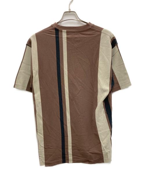 FRED PERRY（フレッドペリー）FRED PERRY (フレッドペリー) JOURNAL STANDARD (ジャーナルスタンダード) ストライプピケ Tシャツ ブラウン サイズ:Mの古着・服飾アイテム