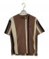 FRED PERRY（フレッドペリー）の古着「ストライプピケ Tシャツ」｜ブラウン