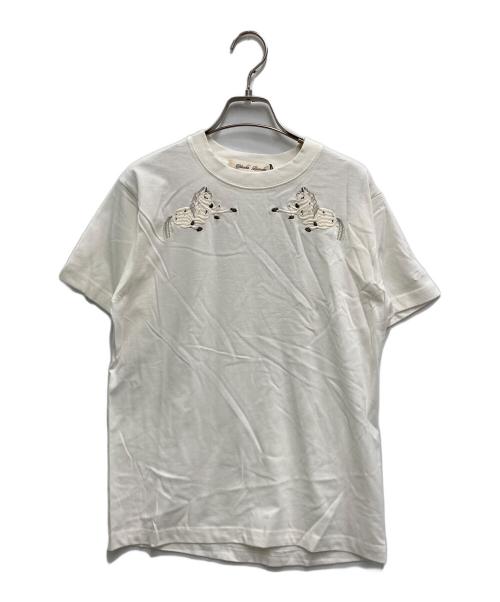 TANAKADAISUKE（タナカダイスケ）tanakadaisuke (タナカダイスケ) Two horse T-shirt ホワイト サイズ:SIZE 1 未使用品の古着・服飾アイテム
