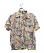 Sun Surfサンサーフ）の古着「COTTON LINEN SLUBYARN OPEN SHIRTS」｜ホワイト