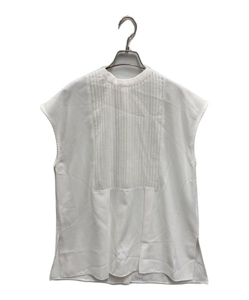 bow.a（ボウ・エー）bow.a (ボウ・エー) PIN TUCK FRENCH SLEEVE BLOUSE ホワイト サイズ:FREE 未使用品の古着・服飾アイテム