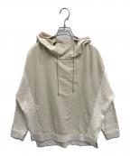 nagonstansナゴンスタンス）の古着「異素材切り替えフーディープルオーバーパーカー」｜ベージュ