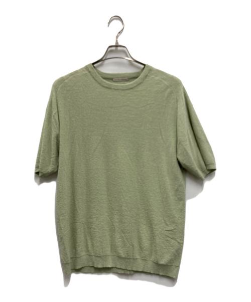 UNITED ARROWS TOKYO（ユナイテッドアローズトウキョウ）UNITED ARROWS TOKYO (ユナイテッドアローズトウキョウ) ブークレニットTシャツ グリーン サイズ:Lの古着・服飾アイテム