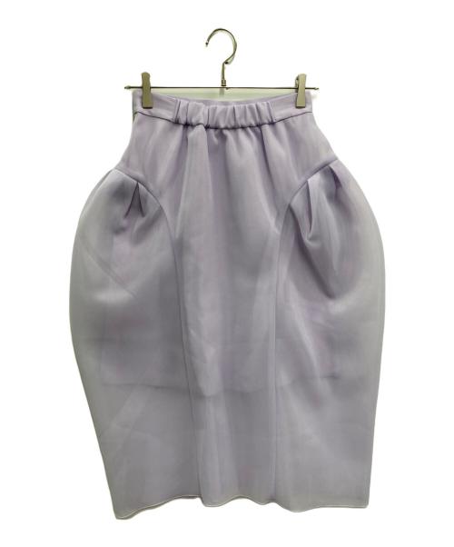 bow.a（ボウ・エー）bow.a (ボウ・エー) SHEER SKIRT パープル サイズ:Sの古着・服飾アイテム