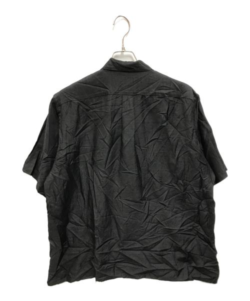 COMOLI（コモリ）COMOLI (コモリ) ウールシルク 半袖オープンカラーシャツ ブラック サイズ:2の古着・服飾アイテム