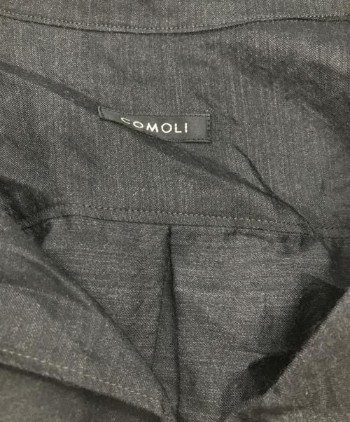 COMOLI（コモリ）COMOLI (コモリ) ウールシルク 半袖オープンカラーシャツ ブラック サイズ:2の古着・服飾アイテム