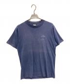 stussyステューシー）の古着「［古着］ヴィンテージサ-クルロゴプリントTシャツ」｜ネイビー