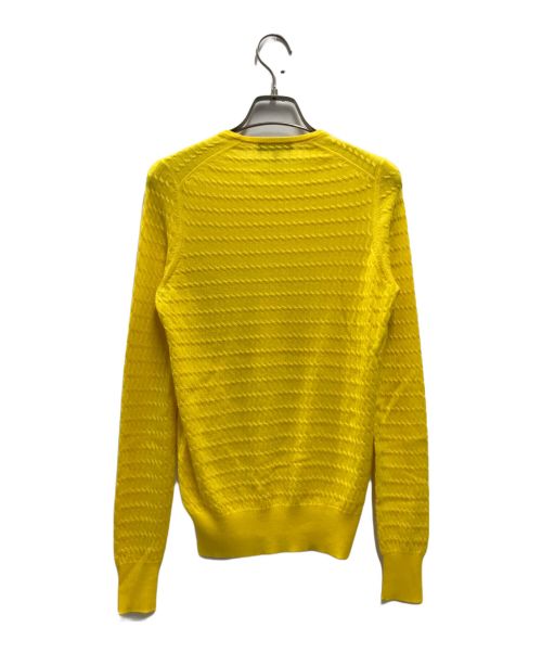 DRAWER（ドゥロワー）Drawer (ドゥロワー) カシミヤ ケーブルプルオーバー イエロー サイズ:2の古着・服飾アイテム