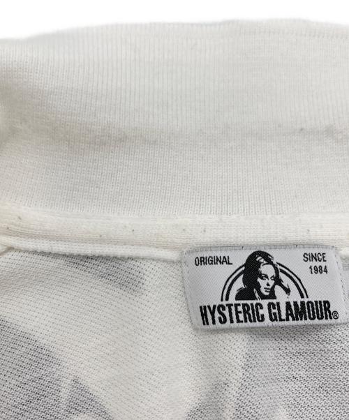 Hysteric Glamour（ヒステリックグラマー）Hysteric Glamour (ヒステリックグラマー) BAD GIRLプリントビッグポロシャツ ホワイト サイズ:Lの古着・服飾アイテム