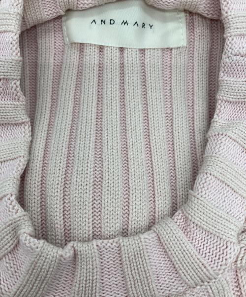 AND MARY（アンドマリー）AND MARY (アンドマリー) Noah knit dress ピンク サイズ:FREEの古着・服飾アイテム