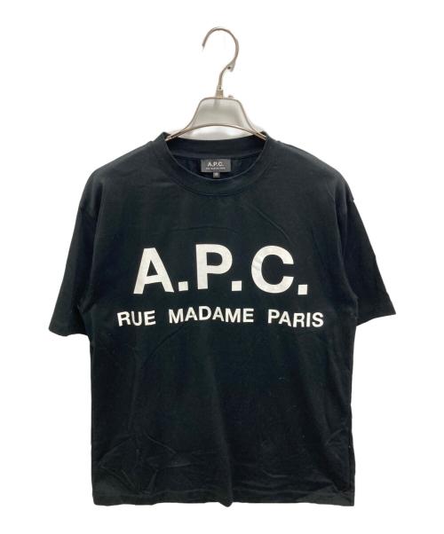 A.P.C.（アーペーセー）A.P.C. (アーペーセー) EDIFICE (エディフィス) プリントTシャツ ブラック サイズ:XSの古着・服飾アイテム