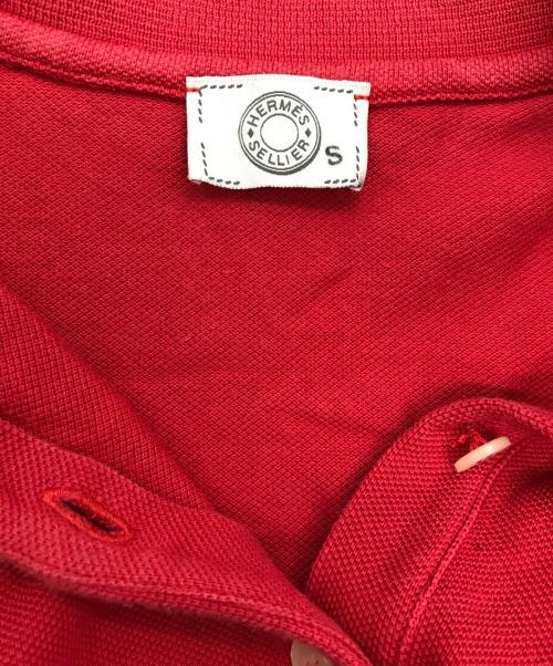 HERMES SELLIER（エルメス）HERMES SELLIER (エルメス) ポロシャツ レッド サイズ:Mの古着・服飾アイテム