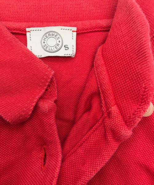 HERMES SELLIER（エルメス）HERMES SELLIER (エルメス) ポロシャツ レッド サイズ:Mの古着・服飾アイテム