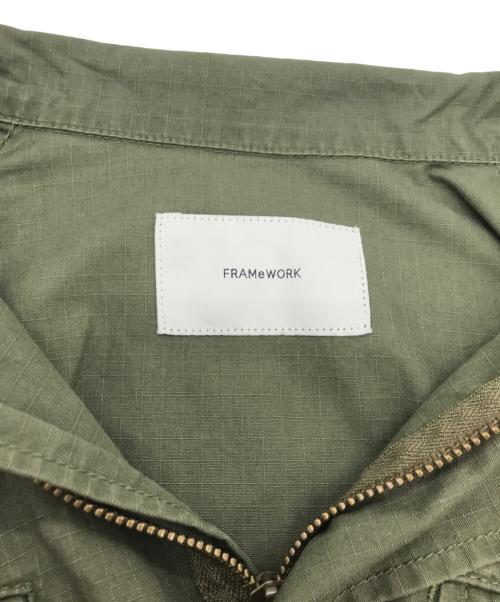 FRAMeWORK（フレームワーク）FRAMeWORK (フレームワーク) リップストップミリタリーブルゾン オリーブ サイズ:Fの古着・服飾アイテム