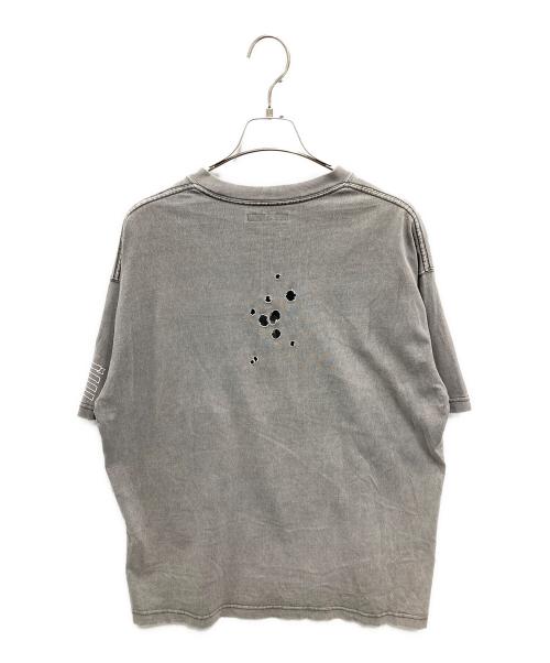 NUMBER (N)INE（ナンバーナイン）NUMBER (N)INE (ナンバーナイン) EMBLEM CLASH PIGMENT BIO TEE グレー サイズ:2の古着・服飾アイテム