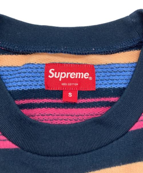SUPREME（シュプリーム）Supreme (シュプリーム) Multi Stripe SS Top ピンク×ブルー サイズ:Sの古着・服飾アイテム