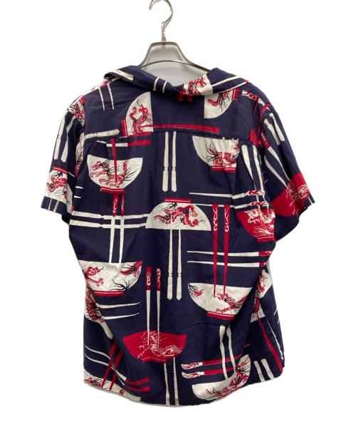 Shaheen's of HONOLULU（シャヒーンズ オブ ホノルル）Shaheen's of HONOLULU (シャヒーンズ オブ ホノルル) 総柄オープンカラーシャツ ネイビー サイズ:Lの古着・服飾アイテム