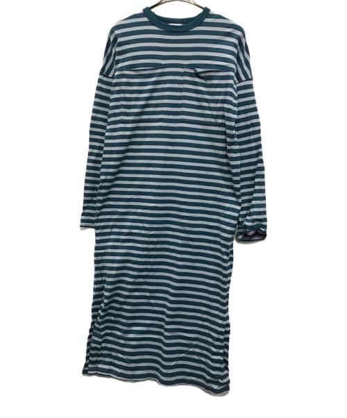 THE SHINZONE（ザ シンゾーン）THE SHINZONE (ザ シンゾーン) MULTI BORDER DRESS ブルー サイズ:FREEの古着・服飾アイテム