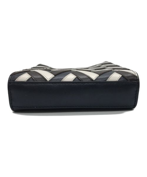 JIL SANDER（ジルサンダー）JIL SANDER (ジルサンダー) Tangle ヘリンボーン スモール ショルダーバッグ ホワイト×ネイビーの古着・服飾アイテム