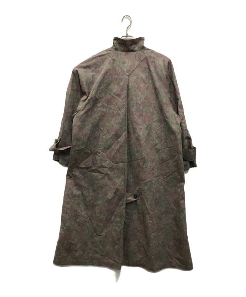 london fog（ロンドンフォグ）LONDON FOG (ロンドンフォグ) 花柄ステンカラーコート パープル サイズ:12の古着・服飾アイテム