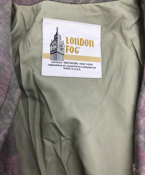 london fog（ロンドンフォグ）LONDON FOG (ロンドンフォグ) 花柄ステンカラーコート パープル サイズ:12の古着・服飾アイテム