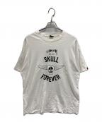 stussyステューシー）の古着「［古着］スカルプリントTシャツ」｜ホワイト