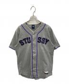 stussyステューシー）の古着「ベースボールシャツ」｜グレー