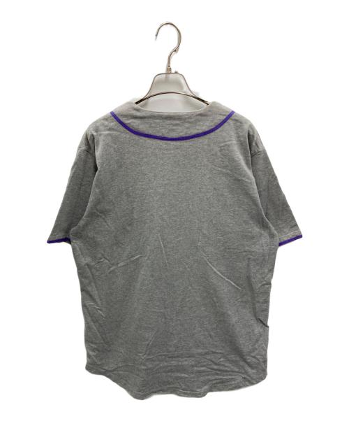 stussy（ステューシー）stussy (ステューシー) ベースボールシャツ グレー サイズ:Lの古着・服飾アイテム